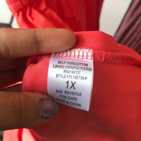 🚨24 HOUR SALE🚨Ocean View Coral Plus Size Dress - Picture 6 of 7